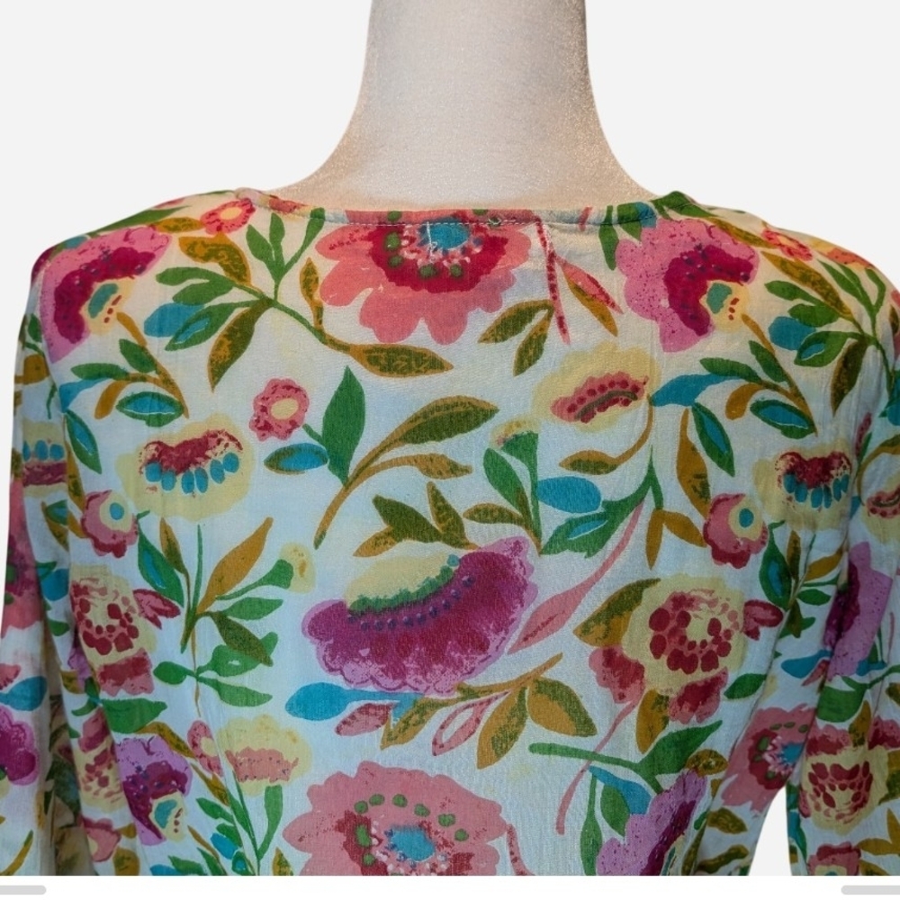 Vibrant Floral Mini Dress - Picture 3 of 15
